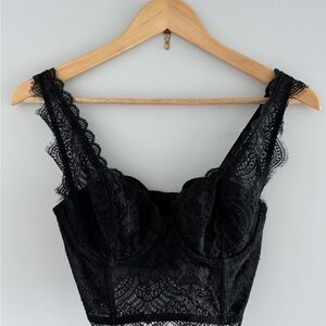 Black Victoria Secret Lace Corset Top/Bra